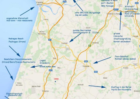 Touristische Attraktionen in der Umgebung 60km