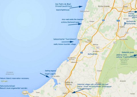 Touristische Attraktionen in der Umgebung <60km